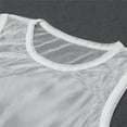 thumbnail image 4 of SAYOO Male Mesh Sleeveless Fishnet Tank Tops,Workout Underwear Vest, 4 of 10