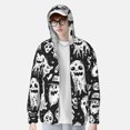 thumbnail image 2 of Fotbe Black White Spooky Ghosts Chaqueta con Protección Solar UPF 50+ para Hombre y Mujer, Camisa con Capucha y Bolsillos-XX-Large, 2 of 7