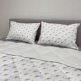 thumbnail image 2 of Kangaroo Comforter & Sham Bedding Set, Double Leaf Green Tulip Flower and Simplistic Illustration, 3 pcs Duvet Set Microfiber Filling Quilt, 5 Sizes, Almond Green Camel Taupe, by Ambesonne, 2 of 4