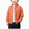 thumbnail image 4 of WXFAZCVU Boys Button Down Shirt Long Sleeved Cotton Shirt School Clothing Everyday Wear Size 2-3 Years, 4 of 4