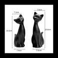 thumbnail image 2 of Estatuilla Negra Pareja Animal de CeráMica Escultura Abstracta Adorno Decoraciones para Sala de Estar 2 Piezas, 2 of 5