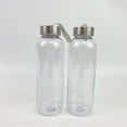 thumbnail image 2 of BNFHTD Reusable plastic water bottles sold empty, 16oz Clear plastic Bottles with Stainless Steel Lids, Reusable plastic Drink Bottles with Caps, Juice Bottles for Juicing, Kombucha, 2 of 7