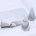 HALJEN Modern Limestone Designed Ceramic Ring Stand Graceful Durable