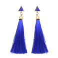 thumbnail image 3 of Pendientes Behomian Zulema Hilo borla pendientes Dangle Triangle Studs Azul, 3 of 8