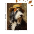 thumbnail image 3 of Bearded Collie Wearing Hat Oil Painting Canvas Print Wall Art for Living Room Bedroom Kitchen Dorm Decor, 3 of 8