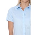 thumbnail image 3 of Blusa Camisa Mujer Manga Corta Lisa Azul Celeste Palassi 5000, 3 of 7