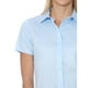 thumbnail image 3 of Blusa Camisa Mujer Manga Corta Lisa Azul Celeste Palassi 5000, 3 of 7