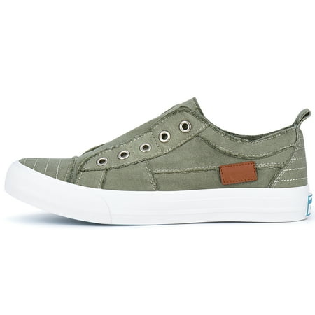 

JENN ARDOR Women s Stylish Slip On Sneakers Low Top Canvas Sneakers Trendy Flats Comfortable Casual Walking Shoes