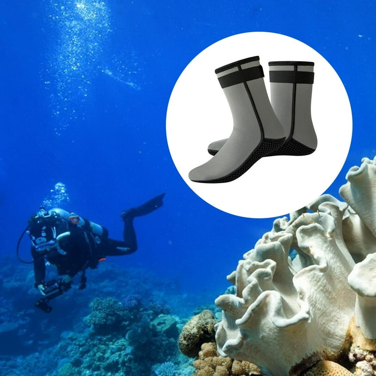 Neoprene Diving Wetsuits Socks Water Booties Slip Beach Booties Flexible Scuba Socks 3mm for Swimming Adult Sailing L L
