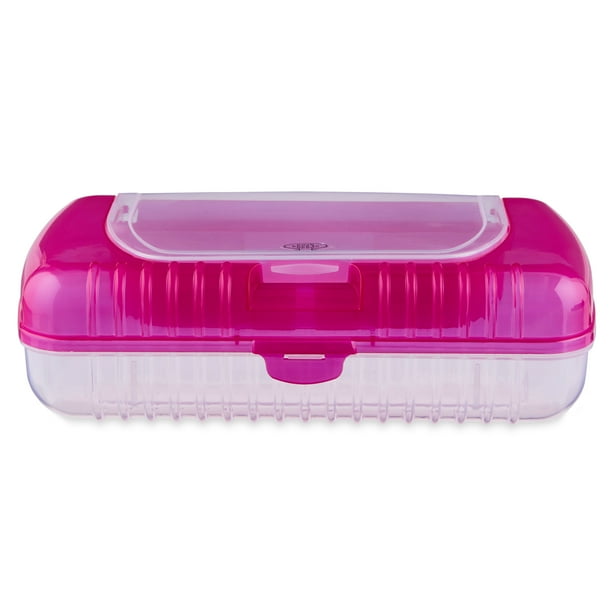 Pen+Gear Double Decker Pencil Box, Pink