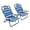 Striped Blue, variant on VibrantEcho Portable Folding Chair, Foldable Patio Chaise Lounge Chair for Outdoor with Detachable Pocket, Beach Chairs for Adults Heavy Duty for Beach, Camping and Pool, Blue