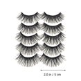 thumbnail image 3 of 5 Pairs Exaggerated Fake Eyelashes High-grade Fiber Eyelashes Sexy Long Thick Artificial Lashes Women Makeup Eyelashes, 3 of 3