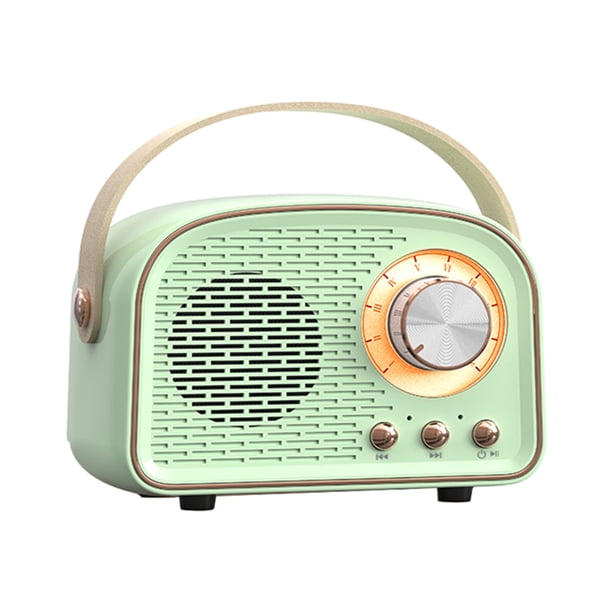 Altavoz Inalámbrico Pequeño Compatible Con Dientes Vintage para Exteriores Portátil () Azul Y Verde