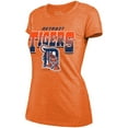 thumbnail image 2 of Women's Majestic Threads Orange Detroit Tigers Khaki Wacky Co-op Tri-Blend T-Shirt, 2 of 3