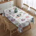thumbnail image 2 of White Fairy Castle Pattern Rectangle Tablecloth 60"x84",Waterproof Polyester Rectangle Table Cloth, Wipeable Spillproof Polyester Tablecloth for Dining, Camping, Indoor and Outdoor, 2 of 5