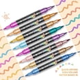 thumbnail image 4 of 24/48/72/96 Colors Glitter Effect Brush Markers, Glitter Effect Brush Markers, Professional Glitter Paint Pens Set, For Coloring, Journals, Planners, Scrapbooking & Card Making (24Colors), 4 of 7