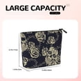 thumbnail image 5 of Makeup Bag Small Cosmetic Bags for Women Travel Toiletry Bag Zipper Pouch Purse Organizer Pouches, Black Skull Roses Cool, 5 of 7
