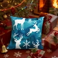 thumbnail image 7 of Xuniizn Christmas Pillow Covers 18x18 inch Xmas Decorations Soft Plush Faux Fur Wool Christmas Throw Pillow Cases Winter Holiday Decor for Sofa Living Room, 7 of 7