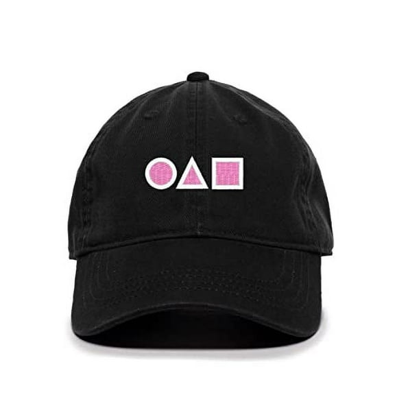Tech Design OJM Korean Letters Baseball Cap Embroidered Cotton Adjustable Dad Hat Black