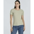 thumbnail image 2 of Real Essentials 4 Pack: Women's Ribbed Knit Short Sleeve Crew Neck T-Shirt (Available in Plus), 2 of 6
