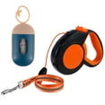 thumbnail image 2 of AMERTEER  Retractable Dog Leash Plastic Reflective Dog Walking Tape wit Ergonomic Handle Pull-Resistant Puppy Walking Lead One-Button Operation Leash with Garbage Box Bag for Dog Outdoor, 2 of 9