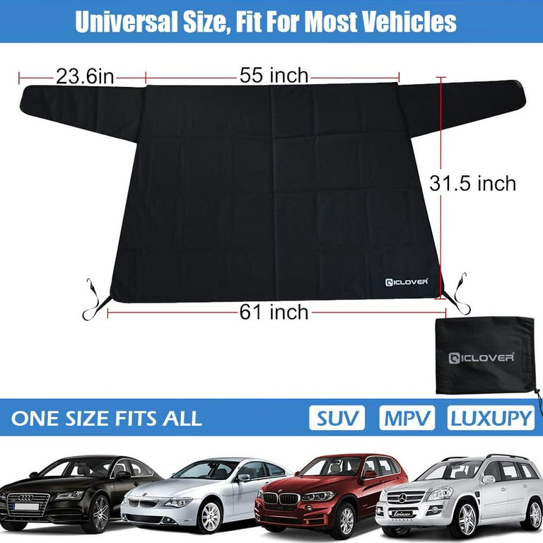Car Rear Windshield Cover 4-Layer Waterproof Back Window Protector For