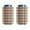 Brown Lattice Plaid, variant on 2 Pieces Can Cooler Sleeves Insulated Collapsible Can Sleeves Sun Sunshine Can Cooler Sleeve for Energy Drink & Beer