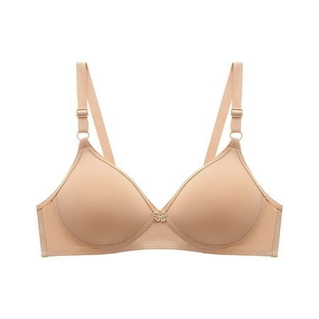 Balconette Bra  Comdrip High Support Bras for Women Adjustable Strap Full Coverage Up Bras Comfortable No Underwire Wireless Bras Lightly Lined Bra Beige 38