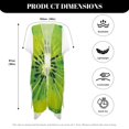 thumbnail image 6 of HELLHERO Kiwi Slice Women's Short Sleeved Beach Swimsuit Cover Up Vacation Vibe High Quality Fabrics Lightweight Long Kimono Swimsuit Cover Up, 6 of 6