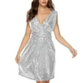 thumbnail image 1 of Ketyyh-chn99 Robe d'Été pour Femmes Robe Soleil Robes pour Femmes Robe Droite Unie pour les Vacances Robe à Enfiler Robe de Plage Argent,m, 1 of 5