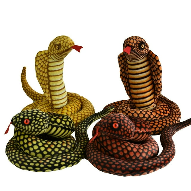 MesaSe 1Pc Simulation Cobra Python Plush Spoof Toy Kids Snake Doll Gift Home Decoration