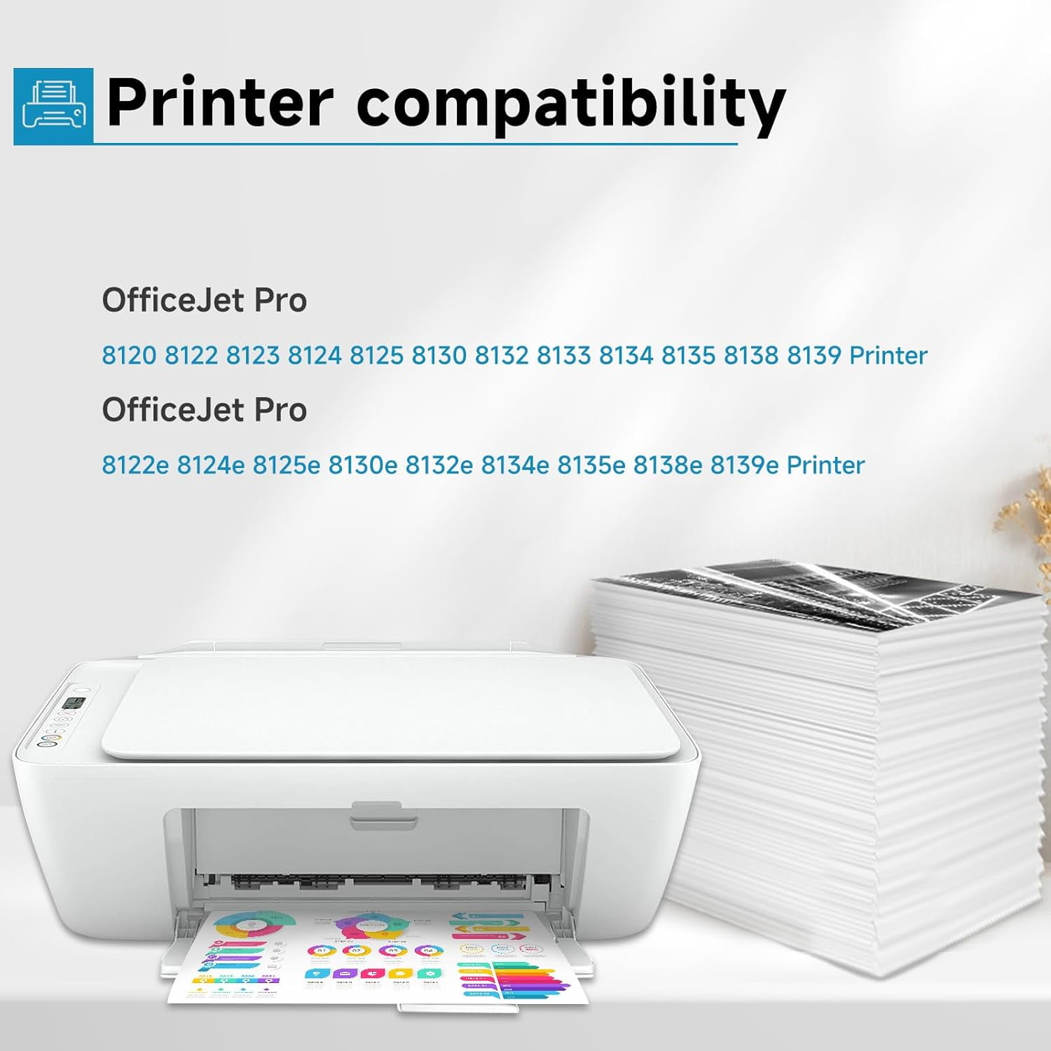 Compatible 923XL Ink Cartridges Combo Pack Replacement for 923e 923 XL Printers 8130e 8135e 8139e 8125e Compatibe for OfficeJet 8122e 8138e 8132e 8124e (4 Pack)