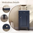 thumbnail image 3 of S-HOME 18-Inch Bathroom Vanity Set With Ceramic Sink And Soft Closing Door，Blue, 3 of 11