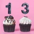 thumbnail image 2 of 13th Birthday Candles Black Number 13 Candles Happy Birthday Cake Topper 3D Diamond Shape Numeral Candles Decoration for Boy Girl Women Wedding Theme Party Anniversary Favors(Black), 2 of 3