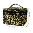 thumbnail image 6 of HELLHERO Musical Note Pattern Travel Cosmetic Case Travel Makeup Bags Female Space-Efficient, 6 of 6