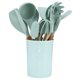 thumbnail image 2 of Utensilios de Cocina ANGGREK 12 Piezas Silicona Madera Color Verde Claro, 2 of 5