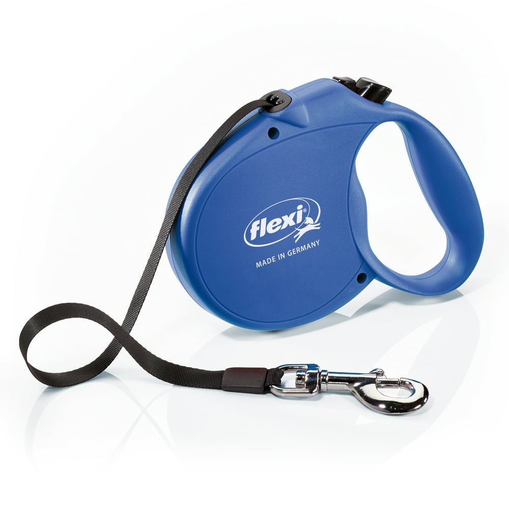 flexi Retractable Dog Leash (Tape), 16 ft, Large, Blue