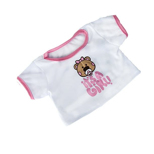 It's A Girl T-Shirt Teddy Bear Clothes Fits Most 14