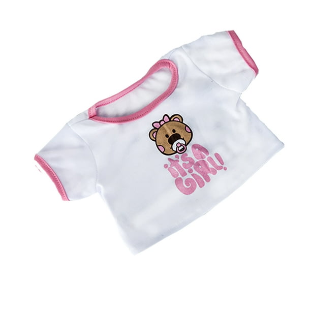 It's A Girl T-Shirt Teddy Bear Clothes Fits Most 14 It's A Girl T-Shirt Teddy Bear Clothes Fits Most 14
