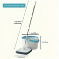 thumbnail image 5 of Household Rotating Mop And Bucket Set, Comes With 2 Free Cloths, Hand Wash, Dust Removal Mop, Sewage Separation, Dry And Wet Dual-use, Suitable For Hardwood Floors, Tiles, Marble, Etc., 5 of 9
