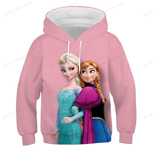 Frozen 2 Elsa princesa sudaderas con capucha dibujos animados Casual niñas manga larga sudaderas ropa primavera otoño moda con capucha Tops 1-14 Y110 zhangyuxiang CONDUJO