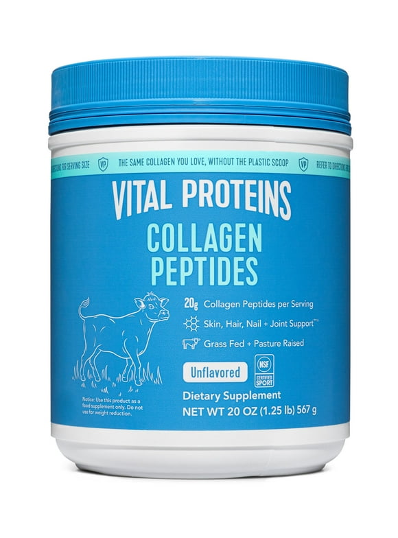 Vital Proteins Collagen Peptides Supplement Powder, Unflavored, 20 oz