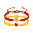 thumbnail image 4 of Heart Shaped Woven Bracelet Valentine Day Gift Adjustable A3 Lot Bracelet A3P7, 4 of 9