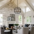 thumbnail image 6 of LovingAHome 4-Light Metal Lantern Tiered Pendant Lighting Fixtures Industrial Farmhouse Chandeliers, 6 of 9