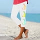 thumbnail image 2 of Pantalones de Ajuste Seco de la Moda de las Mujeres Imprimidas Leggings, Deporte de Yoga Elástico de Poliéster Elástico Respirable, 2 of 7
