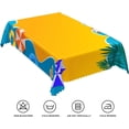 thumbnail image 6 of 60x84inches Beach Tablecloth for Hawaiian Decorations Blue Yellow Cartoon Summer Beach Rectangle Table Cloth Waterproof Fabric Table Covers for Summer Birthday Pool Surfboard Party Supplies, 6 of 7