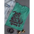 thumbnail image 3 of Naughty Krampus Humor Creepy Christmas Women's T-shirt, 3 of 4