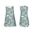 thumbnail image 7 of Fuzoiu cartoon geese Print Women's Sleeveless Dress,Summer Dresses for Women,Casual Sundresses,Beach Sleeveless T-shirt Swing Dress with Pockets, 7 of 7