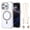 Clear Brown, variant on For iPhone 17 Pro Max Case with Adjustable Phone Lanyard Strap, Compatible with MagSafe, Shockproof Military-Grade Protection, Magnetic Phone Case, Crossbody Neck Strap