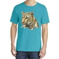 thumbnail image 2 of Wild Bobby, Cute Southeast African Cheetah, Animal Lover, Garment-Dyed Washed Look Short Sleeve T-Shirt, Blue Lagoon, Small, 2 of 3